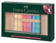 Faber-Castell Leather Roll of 30 Polychromos Blendable Lightfast Drawing and Colouring Pencils for Artists Beginners Professionals Students, Crafts, Colouring, Artwork, Soft Waterproof Oil Chalk Lead