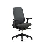 Haworth Soji Office Chair with Ergonomic Adjustments and Lumbar Support, Flexible Mesh Back (Charcoal)