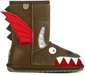 EMU Australia Kids Dragon Deluxe Wool Boots Size 10 Khaki