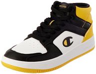 Champion Men's Rebound 2.0 Mid Sneakers, Bianco Nero Giallo Ww013, 9.5 UK