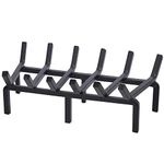 TwentyNext Fireplace Grate 20 Inch Heavy Duty Solid Steel Fire Grate Wood Log Rack Stove Firewood Holder for Indoor Hearth Outdoor Fire Pit Chimney Hearth Kindling Tool Fire Pit