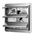 iPower 14 Inch Shutter Exhaust Fan for Attic, High Speed Ventilation Fan for Barn Shed and Greenhouse, 1650 RPM, 1000 CFM, Silver