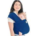 Baby Wrap Carrier - All in 1 Stretchy Baby Sling - Baby Carrier Sling - Baby Carrier Wraps - Baby Carriers for Newborn, Infant - Baby Holder Straps - Baby Slings - Baby Sling Wrap (Cobalt Blue)