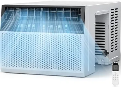 Joy Pebble Window Air Conditioner 12000 BTU, 3-IN-ONE Ac Window Unit for Room Cools up to 550 Sq.Ft,Dehumidifier&Fan with Energy Saving mode,3 Fan Speeds& Quiet Operation