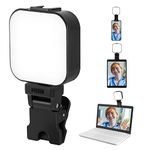 Selfie Light,High Power 64 LED Rechargeable,Video Conference Lighting Kit,5 Light Modes, Portable Clip on Light for Phone/Tablet/Laptop/Camera ，Zoom Call TikTok Video Fill Light