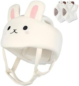 Baby Helmet for Crawling Walking – Soft and Lightweight Baby Head Protector with Adjustable Straps, 360° Protection for Toddlers, Cute Bunny Ears Design, Perfect Baby Fall Back Head Protector