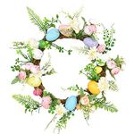 ATORSE® Round Easter Wreath Spring Window for Indoor Outdoor Christmas Home Decor | Christmas Decorations| Lights | Tree Decoration Items | Christmas