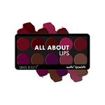 Swiss Beauty All About Lip Palette With 10 Pigmented Colors |Creamy Matte Finish Lip Colors Lipstick |Travel Friendly Lip Palette | Multicolor-03, 12gm