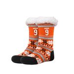 FOCO - Officially Licensed NFL Player Women's Tall Footy Slipper Socks - One Size Fits Most, Joe Burrow - Cincinnati Bengals, One Size