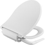 Kohler K-76923-0 Puretide Round Front Manual Bidet Toilet Seat, White with Quiet-Close Lid and Seat, Adjustable Spray Pressure and Position, Self-Cleaning Wand, No Electrical Outlet Needed