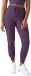 YITTY Active Women's Ultraluxe High-Waist Jogger Pant, Athleisure, Draw-String, Breathable, Pockets, Purple Mystique, S, Regular