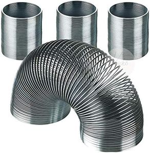 Kicko Metal Coil Spring Walking Spring Toy - 4 Pack - Novelty, Prize, Party Favor for Kids Teens and Adults