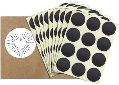.75” Circle Match Striker Stickers – 100 Pieces | Charcoal Match Strike Paper with Adhesive Pre-Cut in Circles for Easy Match Lighting | Also Available in Bumble/Dotted Pattern or Brown & Many Sizes