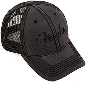 Fender Blackout Trucker Hat, Black, Onesize