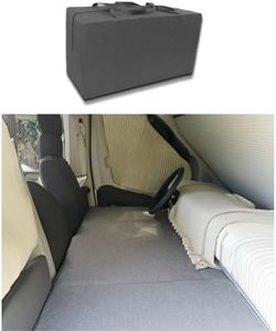 Spinko | Matelas Pliable et Portable pour Camping Car, Sac de Transport Offert, Conçue pour Banquette Avant de Camping Car Type : Peugeot Boxer, Citroën Jumper, Fiat Ducato, Lit Cabine (Gris)