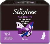 Stayfree Ultra Thin All Nights Pads With Wings 10 Pack