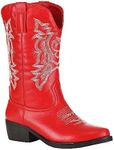 Classic Women's Red Cowgirl Boots | Fancy Dress Costume Boots Size 10