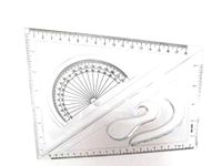 SIMRAH Pack of 2 Transparent Triangle Ruler Set Square:8 * 10