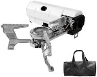 AIROKA 2600W Cassette Stove, Multi-Stage Adjustable Fire, Portable Gas Tank Butane Gas Stove with Storage Package, Easy to Carry for Camping, Picnic and Outdoor Travel (Milk White)