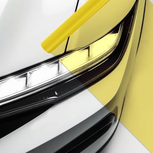 Headlight Tint Vinyl Wrap Film, 12" x 48" Self-Adhesive Tint Protective Film for Headlights, Tail Lights, Fog Lights, UV-Resistant Car Light Colored Vinyl Film (Yellow)