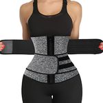 KIWI RATA Neoprene Sauna Waist Trainer Corset Sweat Belt for Women Weight Loss Compression Trimmer Workout Back Support