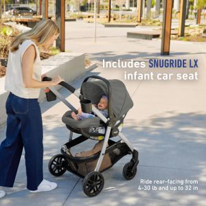 Graco Modes Pramette Travel System – Stroller & SnugRide 35 Car Seat, Ellington