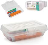 Snap-N-Store Plastic Supply Box (Pack of 8) - Convenient Storage Solution (8.9" x 5.6" x 2.5"), Clear