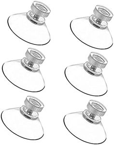 BlingKingdom 6pcs Suction Cup Glass Suction Pads 41mm Clear PVC Plastic Sucker Pads Without Hooks Extra Strong Adhesive Suction Holder