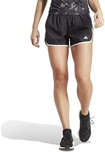 adidas Performance Marathon 20 Women's Running Short, Black/White, Small (4-Inch Length)