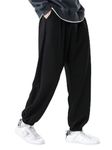 dockstreet Mens Baggy fit Jogger/Sweatpants .MTHRCH2006JUNB-vmjeBAGYFITBlackMenJOGR34