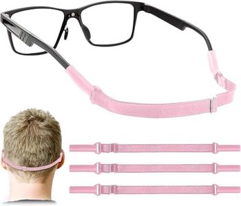 Adjustable Glasses Straps - 3 Pcs No Tail Adjustable Eyewear Retainer Glass Straps for Men Women Kids Eyeglasses, Sunglasses,Pink (7.5-13.5 inch)