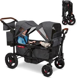 Radio Flyer Voya Stroller Wagon – Convertible Kids Push Pull Cart