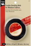 Dritz Fusible Medium Fabrics Bonding Web, 5/8-Inch x 18-Yards, Black