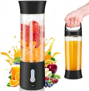 ALLNAMEE Portable Personal Blender, 17Oz USB Rechargeable Portable Blender with Portable Cup Lid, for Sports Outdoors Travel Blender for Shakes and Smoothies, Cordless BPA-Free Blender Cup