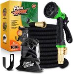 Flexi Hose Plus Value Pack! Lightweight Expandable Garden Hose Pipe - 8 Function Spray Gun - Ultimate No-Kink Flexibility - Extra Strength - Includes Carry Case and Hook for Easy Storage (30 Metres)