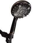 Aquarius Mist Handheld Shower Head with Hose (Extra Long) Spa Grade High Pressure Hand Held Showerhead Wand with 6 Spray Settings – Adjustable Mount Holder & Teflon Tape (Oil Rubbed Bronze)