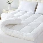 SM Decor Bed Mattress Topper (4 Inch/10 cm) Extra Deep Hotel Quality, Soft Supportive Breathable Comfortable Quilted Mattress Topper With Easy Fit Elasticated Straps (Double)