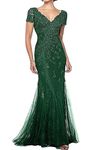 PROMLINK Mermaid V Neck Mother of the Groom Dresses for Women, Officially Licensed Star Wars Silent One Crew Green Fleece, 12 CA