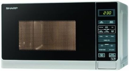 Sharp R272SLM Solo Touch Control Microwave, 20 Litre capacity, 800W, Silver