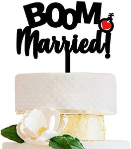 LOVENJOY Boom! Married Funny Wedding Cake Topper