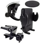 Arkon SM410 Universal Windshield with Dashboard and Vent Mount for Smartphones and PDAs, Mount, Bulk Packaging (Black)