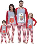 MyFav Matching Family Christmas Pajamas Matching Jammies for Adults and Kids Holiday Xmas Sleepwear, Men-M