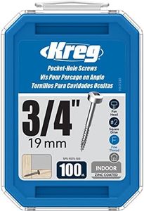 Kreg SPS-F075-100 0.75-Inch No.6 Fine Thread Pan Head Pocket Screws, 100-Count