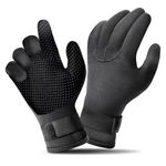 SUPERFA 5mm Neoprene Gloves Swimming, 5mm Wetsuit Gloves with Adjustable Strap, 5mm Diving Gloves for Women and Men Cold Water Swimming