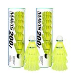 Yonex Mavis 200I Nylon Shuttlecock Combo (Set Of 2), Yellow