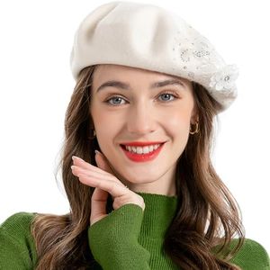ZLYC Femmes Classique Francais Cachemire Chapeau de Béret