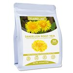 TEARELAE - Dandelion Root Tea - 2.5g x 50 Count - Premium Raw Dandelion Tea Bags - Caffeine Free Herbal Tea - Mellow & Slightly Bitter Flavor