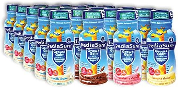 Niro Assortment | PediaSure Immune Support Shake 20 Pack | 5 Bottle Of Each Flavor Strawberry, Banana, Vanilla, and Chocolate Flavors| Protein Shake For Kids | 20 Pack | Niro Beverage Sleeve Included