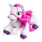 Xootz Unicorn Electric Ride-On Toy, 6V 4Ah Battery Powered Interactive Ride-on with Toy Hairbrush & Carrot Treat