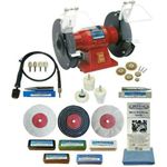 Bench Grinder Metal Polisher 6" 150W with Pro-Max 4" Deluxe Metal Polishing Kit